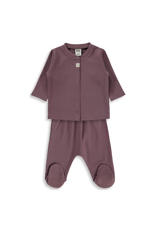 Civil Baby Düz 1-6 Ay Pijama Takımı - Kahve
