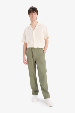 Defacto - Bol Rahat Kesim Wide Leg Yazlık Keten Pantolon C2727AX25SP Haki