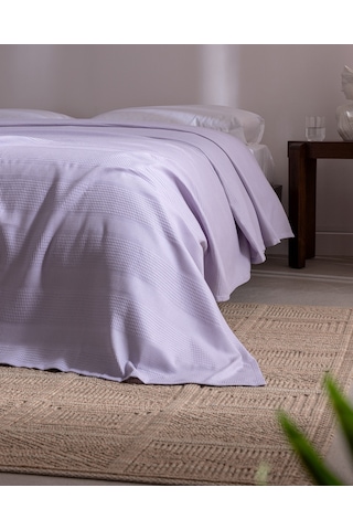Madame Coco Mathilda King Size Pamuklu Ecocell Düz Pike - Lila 8684427307793 Çok Renkli