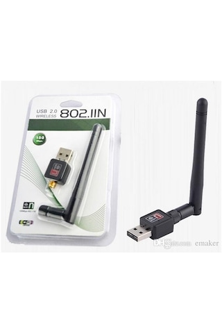 Mini USB Wi-Fi Wireless Adaptör Wi-Fi Alıcı Antenli Mini Wireless