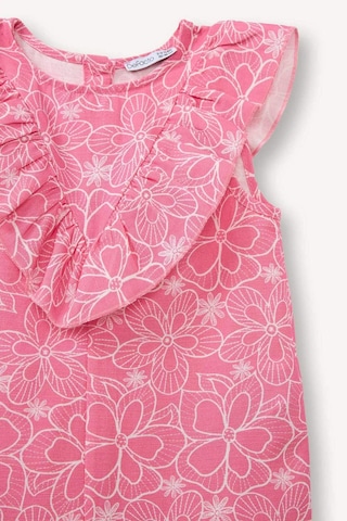 Defacto Kız Bebek Floral Keten Tulum H6017a526smpn206 Pembe-pn206