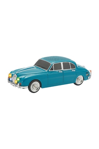 Nostaljik Araba Görünümlü Bluetooth Hoparlör Sd Kart Usb Fm Radyolu Şarjlı Taşınabilir Speaker Mavi