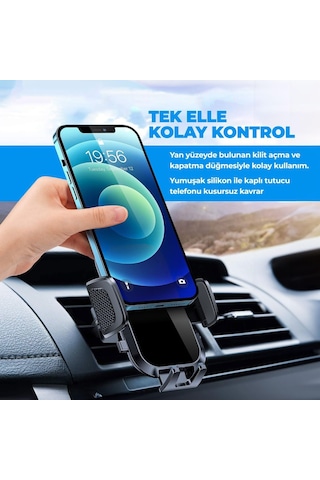By Deji Active 360 Vantuzlu Araç İçi Telefon Tutucu - Vakumlu Akrobat Araba Telefon Tutacağı Genel