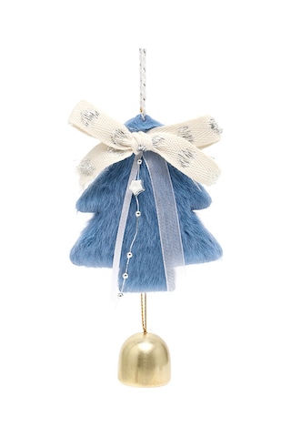 Moveevo Mavi Yumuşak Plüsh Noel Ağaç Pendent, Zilli Araç Ve Ev Dekorasyonu, Çok Amaçlı Festivite Süsleme Hediyesi