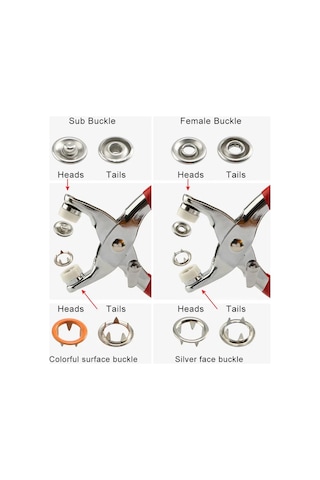 Metal Çıtçıtlı Düğme Pensesi Ve Düğmesi 25 Set Arbltgsr8zzo2zdpugo