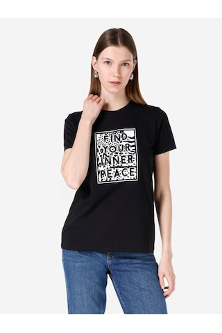 Colin's Colins Siyah Kadın Tshirt K.kol Cl1067292 Q1.v2 Blk Siyah