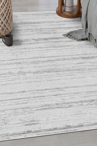 Denf Home Pamuk Taban Yumuşak Doku Özel Kesim Modern Salon Koridor Oturma Mutfak Halısı Kilim Yolluk Denffiona Gri