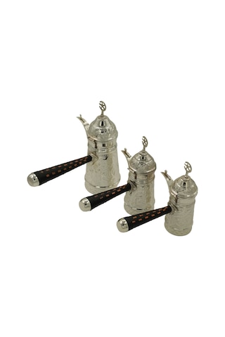 Gümüş Kaplama Nakışlı Mırra Cezve