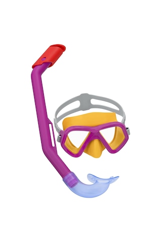 Çocuk 3+ Dalış Gözlük Maske Şnorkel Seti 01 Pembe