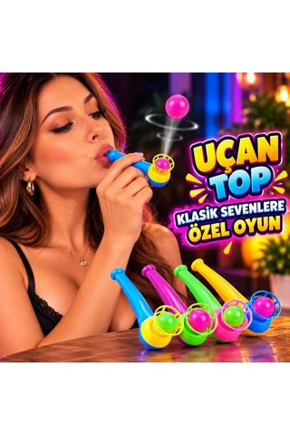 13 Adet Uçan Top Oyunu Uçan Top Oyuncağı Üfle Top Havada Kalsın Klasik Sevenlere Özel Karne Hediyesi