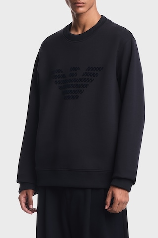 Emporio Armani Kadife Logolu Regular Fit Bisiklet Yaka Sweat Erkek Sweat Em006841 Af10013 Mb845 Lacivert