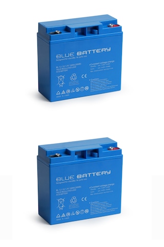 Blue Battery 2 Adet 12v 18ah Bakımsız Kuru Akü 2025 Üretim