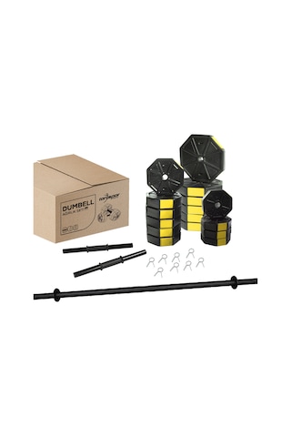 Tanspor 100 KG  Halter Full Kısa + Uzun Düz + Z Bar Dambıl Seti