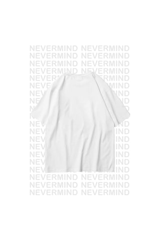 Nevermind Erkek Oversize Freedom Baskılı Erkek Tişört Yazlık Rahat Pamu Beyaz