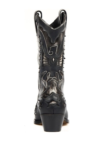 Footcourt Siyah Beyaz Kadın Kovboy Çizme (Buz)