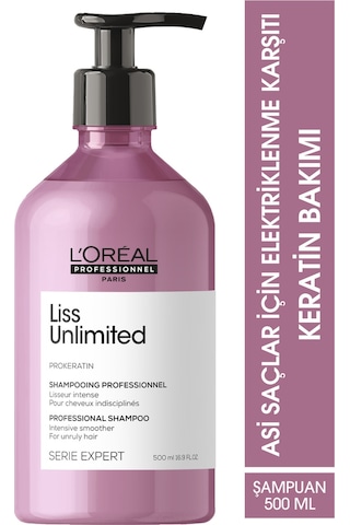 L'Oréal Professionnel Serie Expert Liss Unlimited Elektriklenme Karşıtı Yumuşaklık Veren Şampuan 500 ML