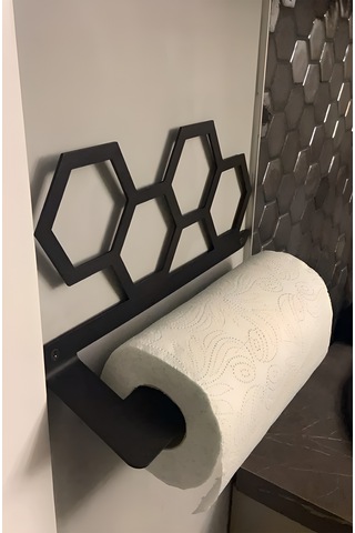 Hvngroup Metal Altıgen Kağıt Havlu Askısı Siyah