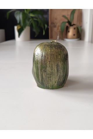 Kurukafa İskelet Mum Yeşil 8 Cm