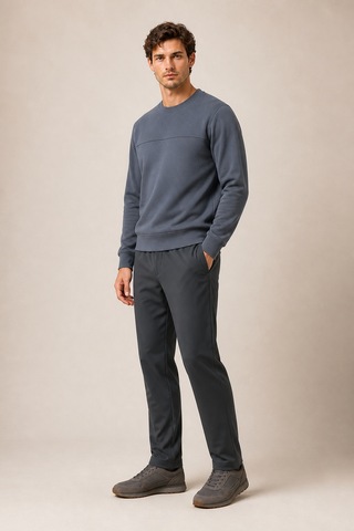 Redline Steni Yeni Sezon Erkek Regular Fit Kışlık Bisiklet Yaka Sweatshirt Antrasit