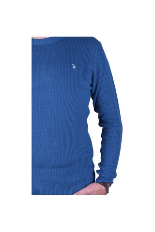 Erkek Mavi Bisiklet Yaka Kazak, Ot-Kzk-20013 Mavi