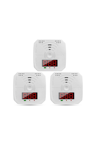 Reedark Co Alarm Cihazı 3'lü Paket - Elektrokimyasal Sensör, Lcd Göstergesi, Sesli Ve Işık Alarmı, Ev Ve Seyahat İçin Uygun Pil Dahil Değil Wj-co998