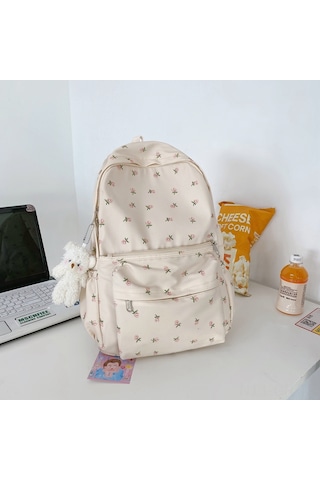 Singree Şık Sırt Çantası - Büyük Kapasiteli Laptop Çantası - Ofis Ve Okul İçin Pratik Bej