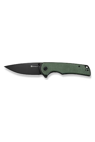 Sencut Praktisk Green Canvas Micarta Handle Black 9cr18mov Blade Kamp Çakı Yeşil