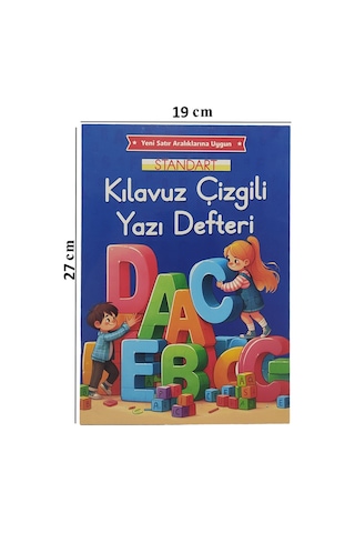 Yeni Müfradat Kılavuz Çizgili Güzel Yazı Defteri Büyük Boy 19x27cm -1 Adet