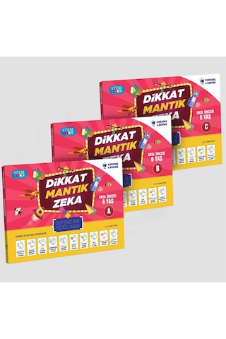 Curious & Genius Okul Öncesi Sıfırdan Kodlama Seti 3 Kitap Dikkat