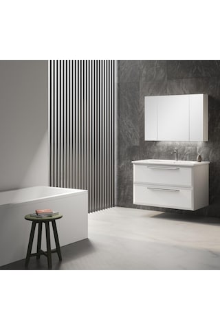 Orka Nuvola 100 Cm Mdf Beyaz Banyo Dolabı Alt Modül Ve Lavabo Beyaz