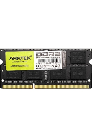 Arktek AKD3S8N1600 8 GB DDR3 1600 MHz CL11 Notebook Ram