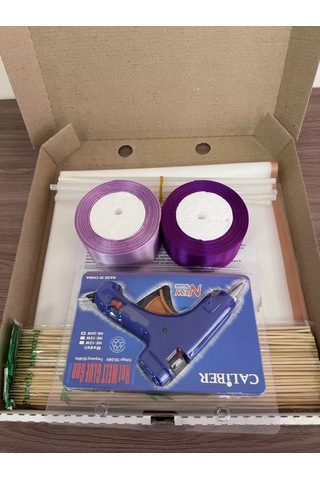 Magazin Dla Rukodel'nic Ip Gavrilov R N Kendi Ellerinizle Güller İçin Buket Seti, 27 Adet, Moral Kayışı, Mor 244770529 Violet