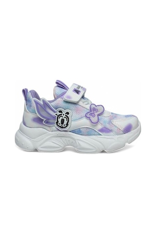 Alessio 034-25 Simli Kelebek Kız Çocuk Sneaker Beyaz Lila 26-30 Beyaz