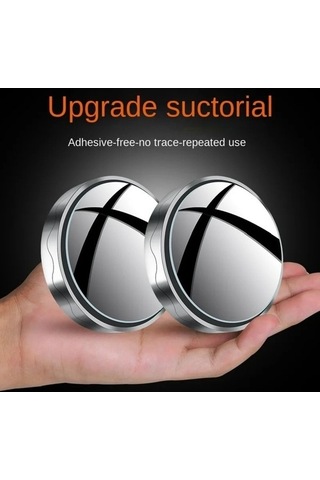 Createtech Yuvarlak Yardımı Vites Sürüş Nokta Küçük Kör Güvenlik Aynası Beyaz Ayna 360 Derece 2 Wt