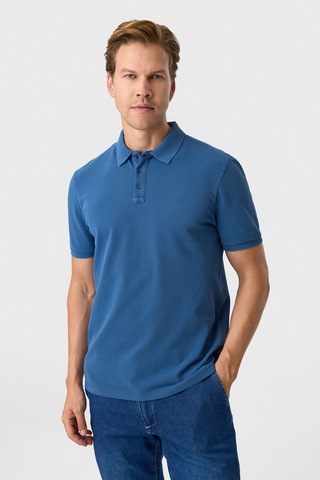 Back And Bond Regular Fit Mavi Polo Yaka Tişört