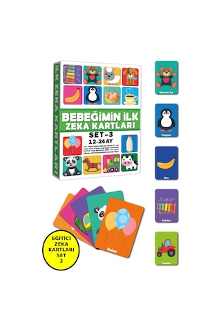 Bebeğimin İlk Zeka Kartları Set-3 / 12-24 Ay - Eğitici Kartlar