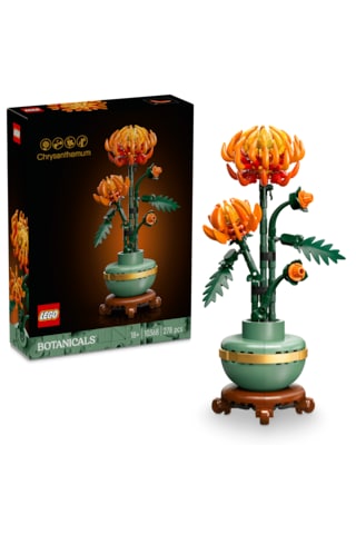 LEGO® Botanicals Krizantem 10368 – Yetiskinler için Pastel Yesil Saksi Içeren Dekoratif Çiçek Modeli Yapim Seti (278 Parça)