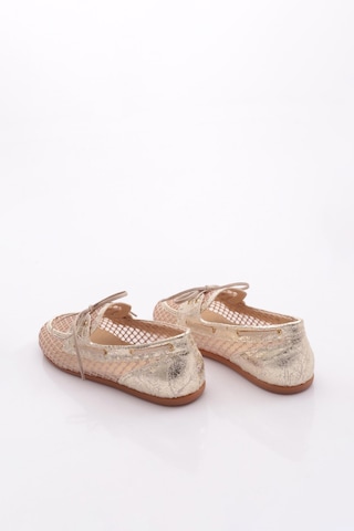 Dgn B0048 Kadin Oxford Ayakkabi Altın
