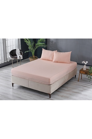 Doqu Home Colourful Fitted Çarşaf Tek Kişilik - Somon
