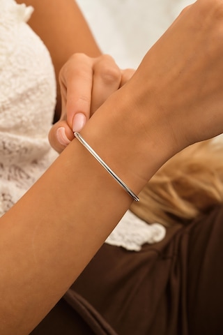 Sefa Gold 14 Ayar Altın İtalyan Esnek Bileklik Beyaz Sarı - Beyaz Altın