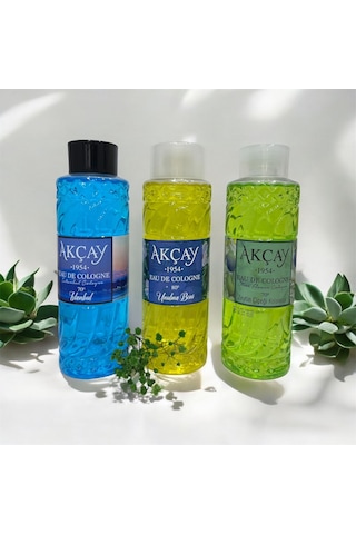 Akçay İstanbul + Unutma Beni + Zeytin Çiçeği Kolonyası Pet Şişe 3 x 400 ML