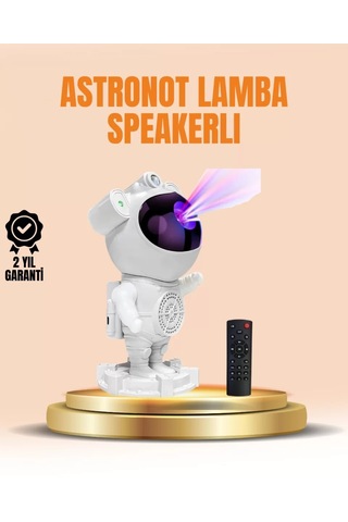 Home Bluetooth Ve Dahili Ses Özellikli Astronot Projeksiyon Lambası