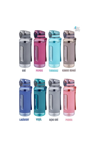 Uzspace Fiftyfifty 520ml Tritan Su Matarası Silikon Korumalı Kaydırmaz Gövde 001