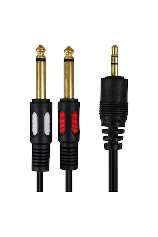 Sh Powermaster Pm-4284 3.5 Mm Stereo Erkek/2x6.3mm Mono Erkek 1.5 Metre Kablo Najmaddin