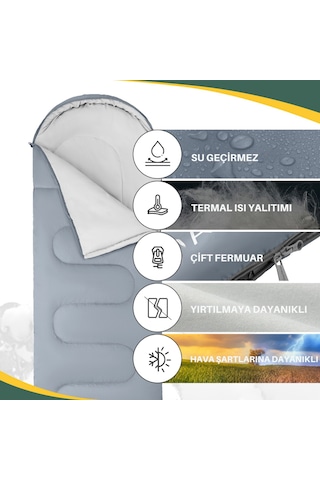 Kingcamp Oasis 250 Ultralight Uyku Tulumu M.grey Sol F. Gri