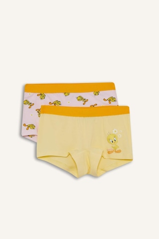 Defacto Kız Çocuk Looney Tunes 2li Boxer F8647a825auyl127 Sarı