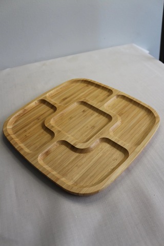 Bambu Sunum 25cm-5 Bölmeli Çok Renkli