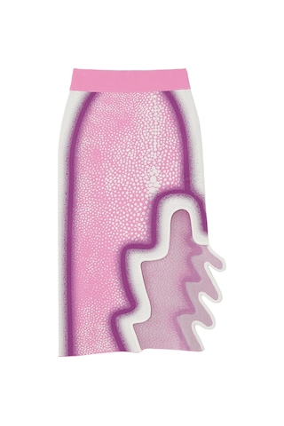 Ph5 Renkli Midi Etek Pembe