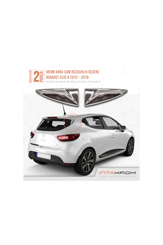 intakrom Renault Clio 4 Krom Arka Cam Rüzgarlık Üçgeni 2012 - 2018