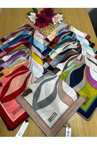 Siyane Scarf Naturel Desen Eşarp 04 Çok Renkli